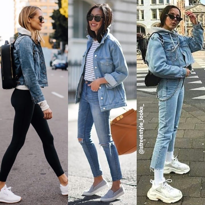 Подборки стильных идей как и с чем сочетать джинсовую куртку