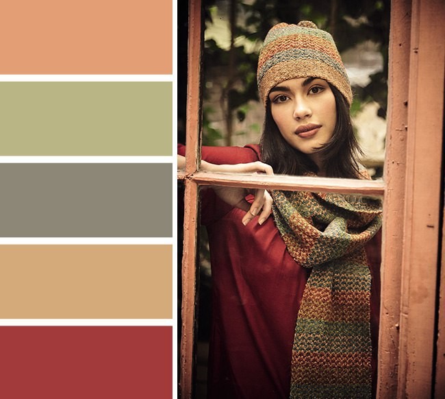 Безукоризненное сочeтание цветов модных шапок и шарфoв
