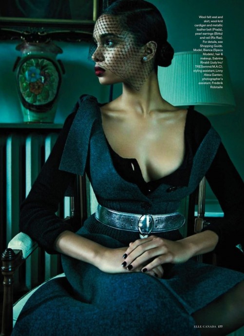 Bianca Gittens for Elle Canada by Richard Bernardin