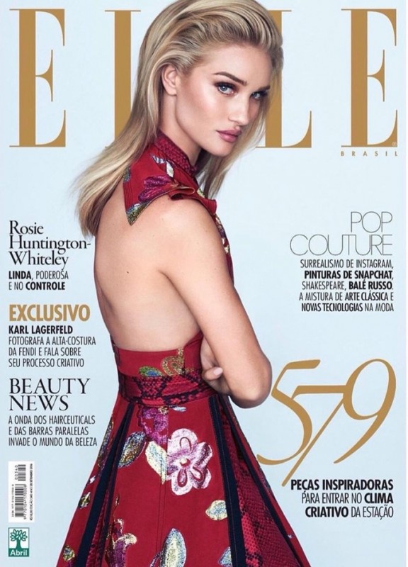 Rosie Huntington-Whiteley for ELLE Brazil by David Bellemere