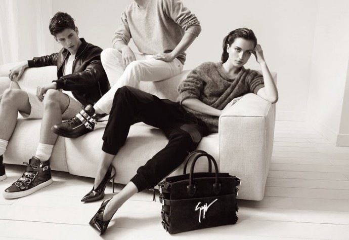 Andreea Diaconu for Giuseppe Zanotti Campaign