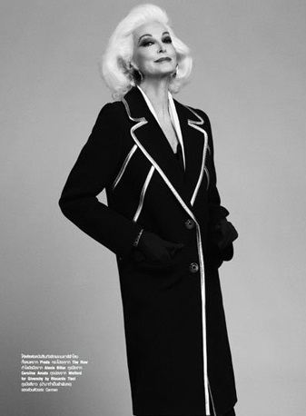 Carmen Dell’Orefice for Harper’s Bazaar Thailand by Natth Jaturapah