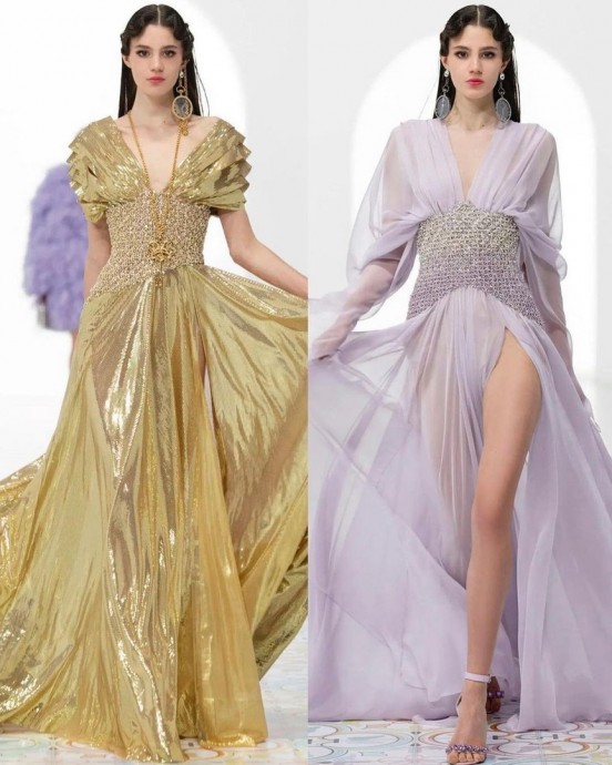 ​Большая подборка платьев дизайнера высокой моды Джорджа Хобейка