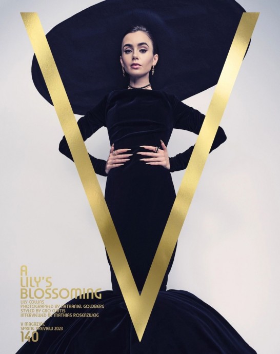 Лили Коллинз (Lily Collins) в фотосессии для V Magazine (2023)