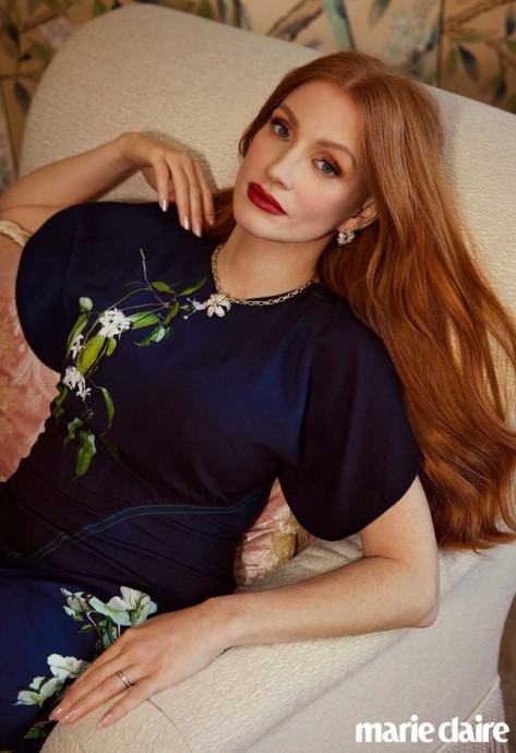 Джессика Честейн (Jessica Chastain) в фотосессии для журнала Marie Claire US (2022)