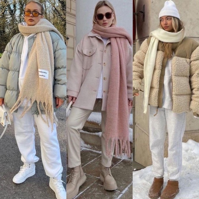 Осенние идеи с шарфом