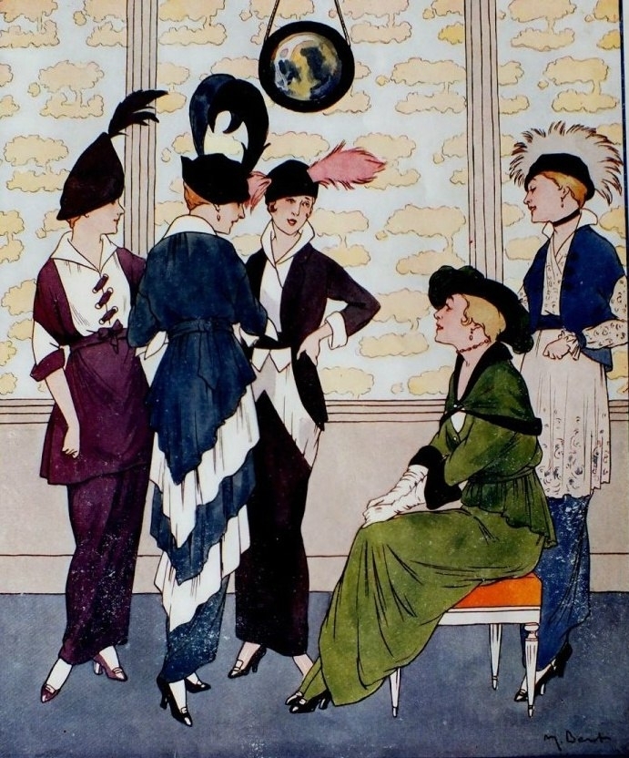 Мода 100 лет назад. Иллюстрации из французского журнала Femina, 1914 год. Мода 100 лет назад. Иллюстрации из французского журнала Femina, 1914 год.
