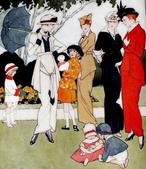 Мода 100 лет назад. Иллюстрации из французского журнала Femina, 1914 год. Мода 100 лет назад. Иллюстрации из французского журнала Femina, 1914 год.