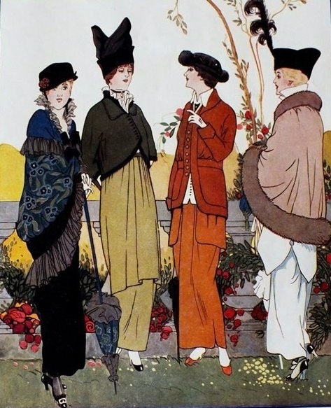Мода 100 лет назад. Иллюстрации из французского журнала Femina, 1914 год. Мода 100 лет назад. Иллюстрации из французского журнала Femina, 1914 год.