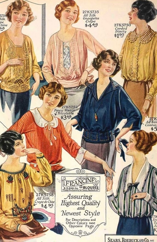 Страницы американских каталогов модной одежды первой половины 1920-х годов. Страницы американских каталогов модной одежды первой половины 1920-х годов.