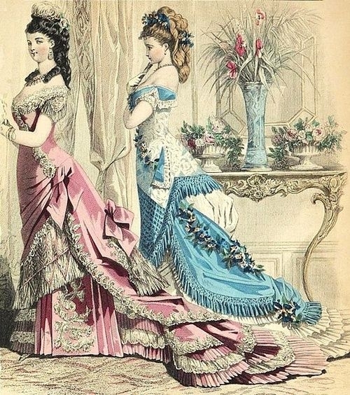 Мода 1870-х годов на иллюстрациях из западноевропейских журналов. Мода 1870-х годов на иллюстрациях из западноевропейских журналов.