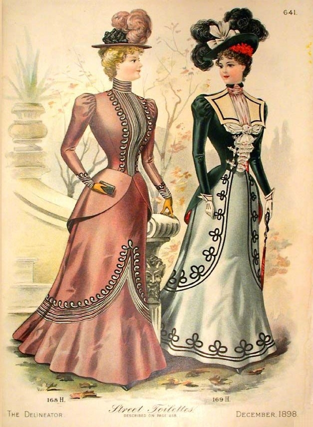 Иллюстрации из американского журнала The Delineator, 1898 год. Иллюстрации из американского журнала The Delineator, 1898 год.
