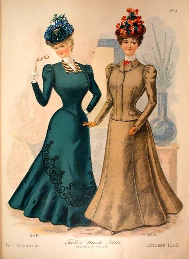 Иллюстрации из американского журнала The Delineator, 1898 год. Иллюстрации из американского журнала The Delineator, 1898 год.
