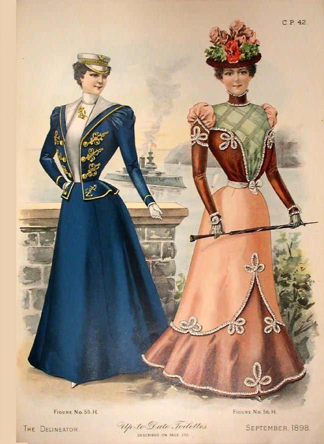 Иллюстрации из американского журнала The Delineator, 1898 год. Иллюстрации из американского журнала The Delineator, 1898 год.