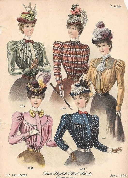 Иллюстрации из американского журнала The Delineator, 1898 год. Иллюстрации из американского журнала The Delineator, 1898 год.