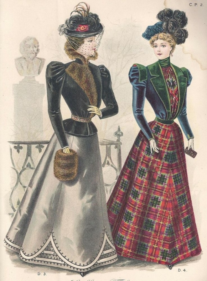 Иллюстрации из американского журнала The Delineator, 1898 год. Иллюстрации из американского журнала The Delineator, 1898 год.