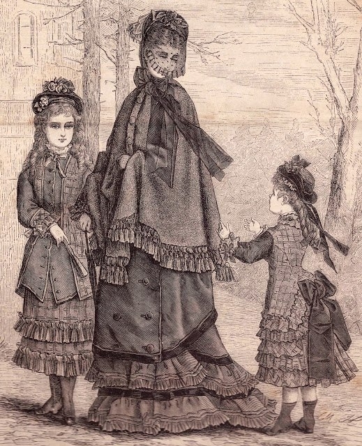Детская и женская мода 1874 года. Детская и женская мода 1874 года.