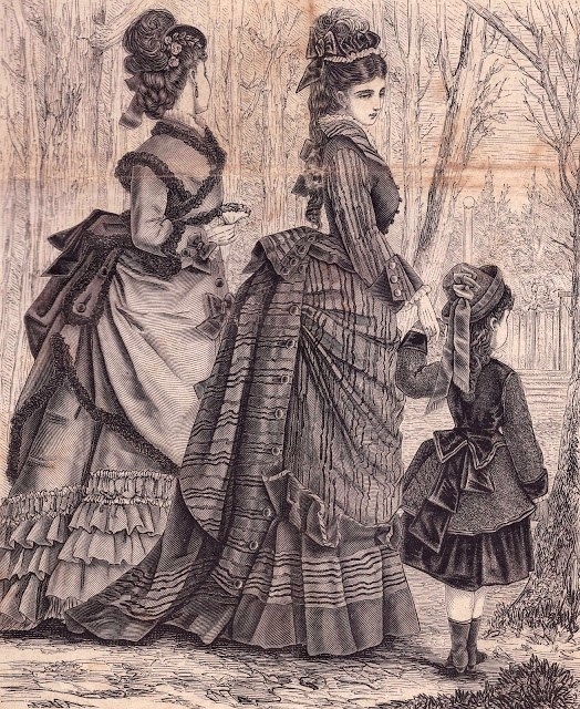 Детская и женская мода 1874 года. Детская и женская мода 1874 года.