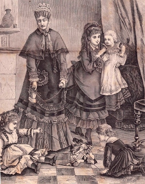 Детская и женская мода 1874 года. Детская и женская мода 1874 года.