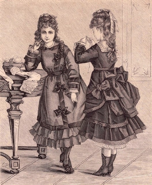 Детская и женская мода 1874 года. Детская и женская мода 1874 года.