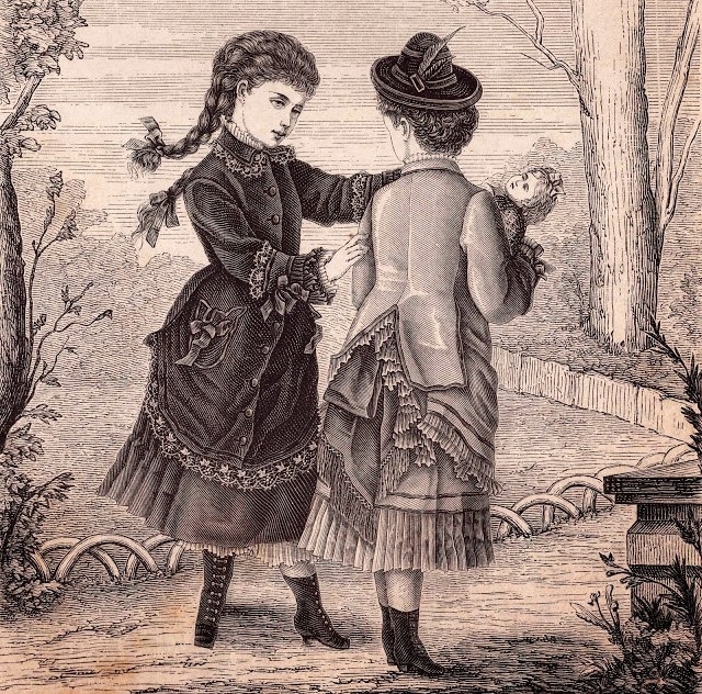Детская и женская мода 1874 года. Детская и женская мода 1874 года.