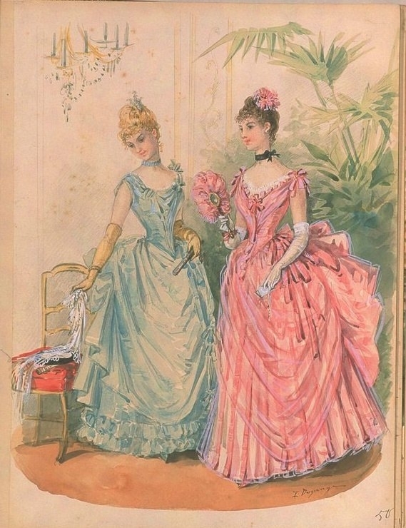 Иллюстрации из французского журнала La Mode Illustree 1884-86 гг. Иллюстрации из французского журнала La Mode Illustree 1884-86 гг.