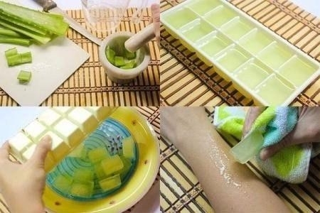 Алоэ-кубики от солнечных ожогов Алоэ-кубики от солнечных ожогов