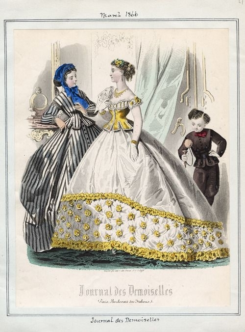 Страницы Journal des Demoiselles 1866-67 года.