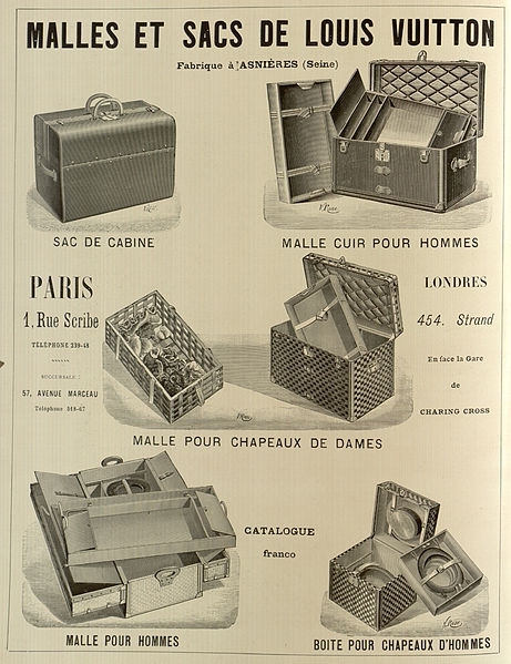 Реклама Louis Vuitton начала ХХ века.
