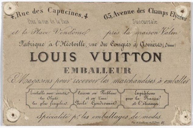 Реклама Louis Vuitton начала ХХ века.