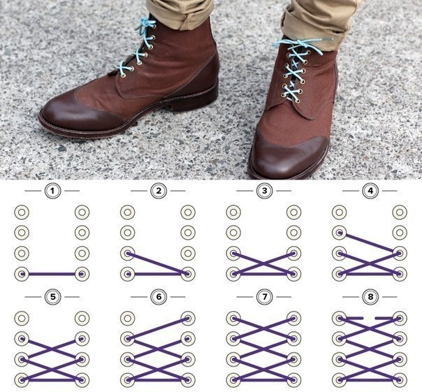 Как необычно завязать шнурки