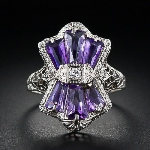 Кольца с аметистами 1930-х годов Кольца с аметистами 1930-х годов