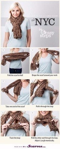 Способы как модно и красиво завязать шарф